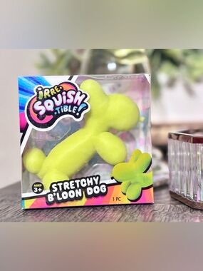 Squishy Balloon Dog Neon Yellow